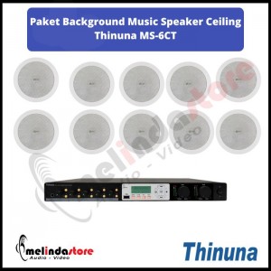 Paket Sound System Background Music Speaker Ceiling Thinuna MS-6CT | 10 Speaker